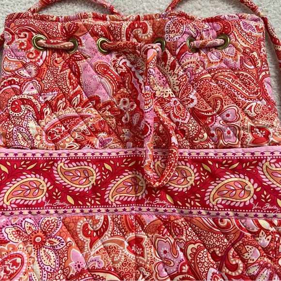 Vera Bradley Orange Sherbet String Backpack - Picture 3 of 8
